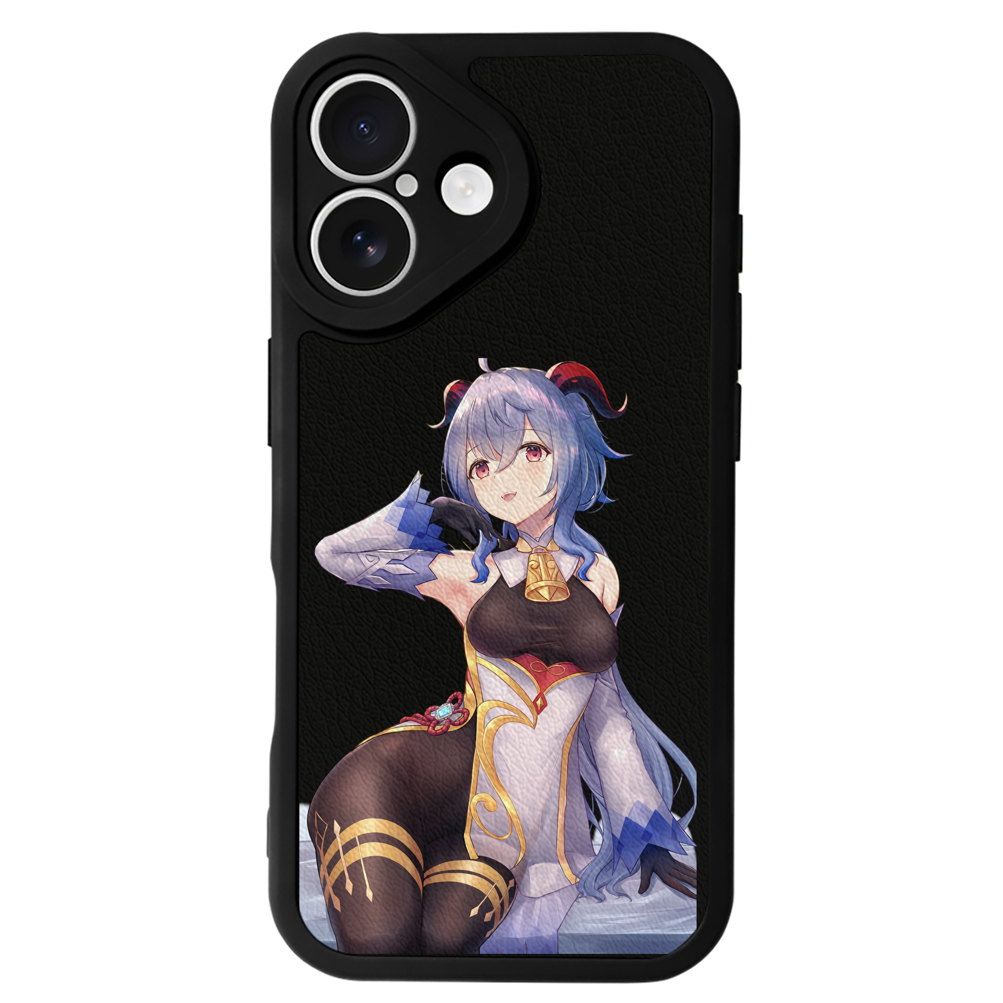 げんし神 甘雨 かんう genshin Ganyu 【iPhone 16シリーズ対応】シリコンスマホケース（レザー調） 材質：シリコン